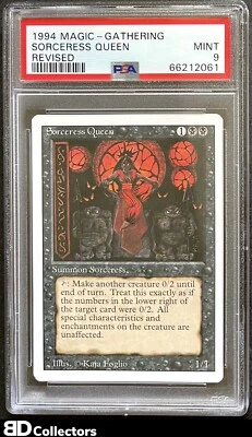 REVISED SORCERESS QUEEN PSA 9 1994 Magic The Gathering MTG MINT - Image 1 of 2