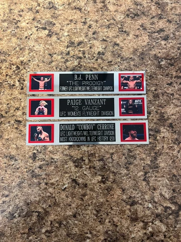 B.J. PENN (UFC) NAMEPLATE FOR SIGNED TRUNKS DISPLAY/PHOTO/PLAQUE Cover