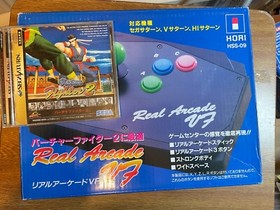 Hori Real Arcade VF Stick HSS-09 Sega Saturn Boxed w/Virtua Fighter 2 Tested JP