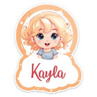 Blond Baby Girl Kayla Name Car Bumper Sticker Vinyl Decal
