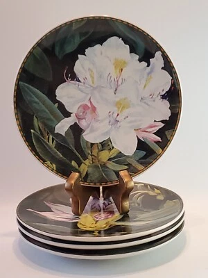 Platos de ensalada de flores tropicales de 8" International Elizabeth Tipton certificados S/4EUC Foto 1 de 4