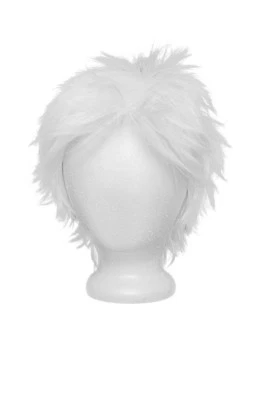 5'' Spiky Fluffy Short Cut with No Bangs Snow White Cosplay Wig NEW - Image 1 of 3
