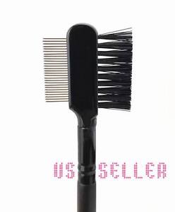 Steel Eyebrow Eyelash Dual-Comb Extension Brush Metal Comb Cosmetic Makeup Tool