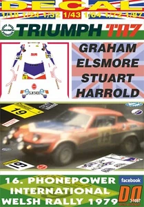 DECAL TRIUMPH TR7 V8 G.ELSMORE WELSH R. 1979 DnF (08) - Picture 1 of 1