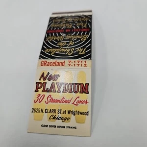 Vintage Matchbook: Bowling, New Playdium, Chicago, IL - Picture 1 of 3