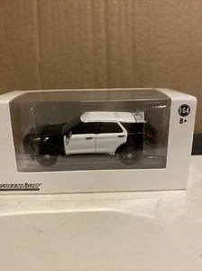 2020 Ford Explorer Black And White Blank Police Car 1:64 Greenlight Diecast - Picture 1 of 5