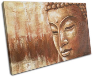 Buddha Om Mandala Peace Buddhism Religion SINGLE CANVAS WALL ART Picture Print - Picture 1 of 1
