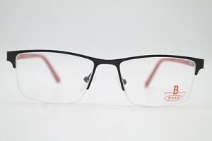 Brille Brillenmann PASS P620 mit Sonnenclip Schwarz Rot Halbrand eyeglasses Neu