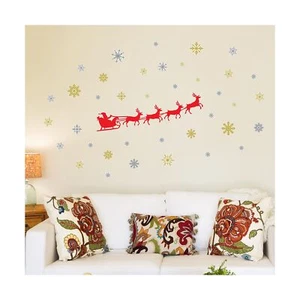 WALPLUS Santa's Sleigh Christmas Decorations Clearance for Home Indoor Wall S... - Picture 1 of 7