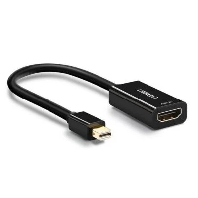 DP мини штекер на HDMI гнездо конвертер, черный 0,2 м; 1080p UGREEN/40360 - Изображение 1 из 4