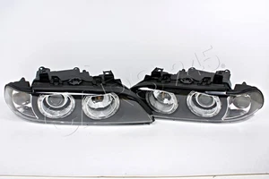 Headlights Front Lamps PAIR LEFT+RIGHT LH+RH For BMW 5-Series E39 95-00 - Picture 1 of 2