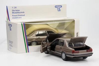1:24 Schabak BMW 750iL E32 1999 Modellino Light Brown Metallic No.1620 - Immagine 1 di 4