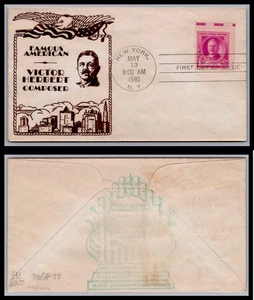 US FDC # 881 3c Victor Herbert Sanders 1940, 0a1558 - Picture 1 of 1
