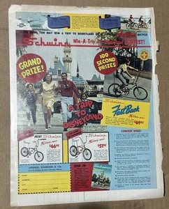 Schwinn Fahrrad Bike Sting Ray Fastback Vintage Boys Life Magazin AD Disney - Bild 1 von 1