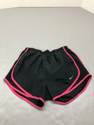 Nike Dri-FIT Running Shorts XS Black Pink Trim Athletic Lined Womens Gym Track - Image 1 of 4
