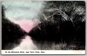 On The Minnesota River Near Twin Cities, Early 1900s Postcard - Picture 1 of 2