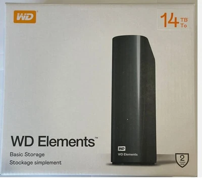1x) Discos duros externos 14TB WD ELEMENTS USB 3.0 (100% de vida útil) USADOS Foto 1 de 4