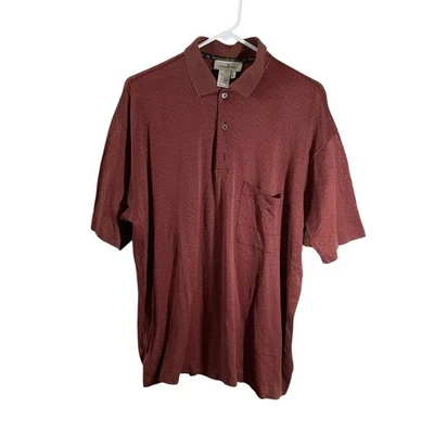 Ermenegildo Zegna Hombres Rojo Algodón Polo Manga Corta Informal Talla XL Foto 1 de 4