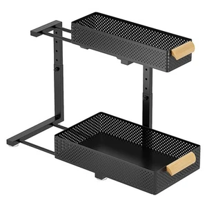 2 Tier Under Sink Organizer Sliding Storage Drawer for Kitchen Bathroom Cabinet - Picture 1 of 6