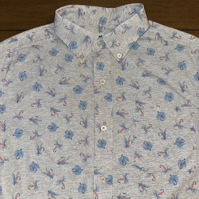 Southern Tide Mens M Intercoastal "Guy with Allure" Shirt Short Sleeve Button Up - Image 1 of 4