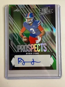 2024 Leaf Heroes & Prospects Football Ryder Lyons Auto 3/7 Jersey Match BYU - Picture 1 of 2