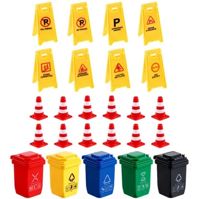  25 Pcs Miniature Cones Traffic Kids Street Safety Sign Toy Signs - Image 1 of 4