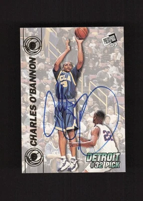1997 Press Pass Double Threat Autographs Charles O'Bannon UCLA Bruins - Image 1 of 2