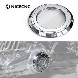NICECNC Chrome Clear M8 Derby Cover For Harley Road Glide Limited FLTRK 20-24