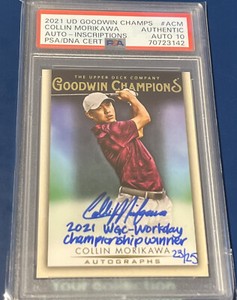 2021 UD Goodwin Champions COLLIN MORIKAWA Inscriptions Autograph /25 PSA AUTO 10