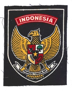 PARCHE ESTAMPADO EXPLORADORES EXTINTOS DE INDONESIA - EMBLEMA NACIONAL SCOUT (NEGRO) - Imagen 1 de 2