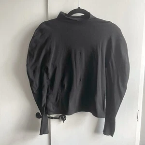 NWT Fabletics Ruby Sculpt Knit Open Back Black Long-Sleeve Size Large - Picture 1 of 6