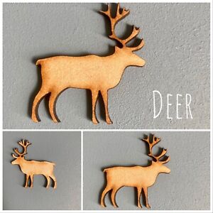 MDF Deer Shape | Wooden Craft Shapes | Wooden Embellishments | Card Making
