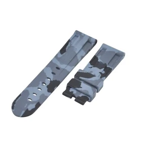 Correa de reloj de goma camuflada gris 24x22 mm para sumergible Panerai Luminor Marina - Imagen 1 de 6
