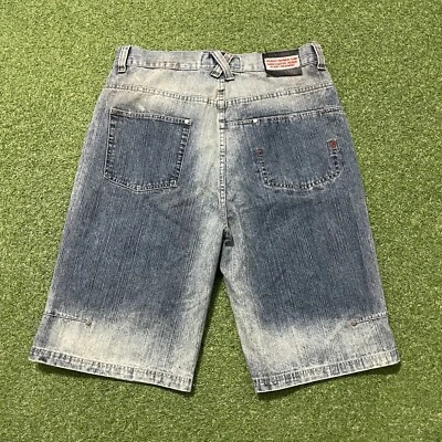 Vintage Men's DTEK Dark Blue Denim Jean Shorts 36 Baggy Jorts Fade Skater Grunge - Image 1 of 4