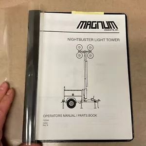 MAGNUM NIGHTBUSTER LIGHT TOWER OPERATORI MANUTENZIONE MANUALE RICAMBI ELENCO GEN. - Foto 1 di 5