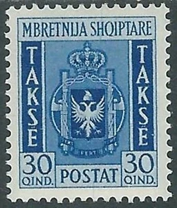 1940 ALBANIA SEGNATASSE STEMMA ALBANESE 30 Q MH * - RA26-3 - Picture 1 of 1