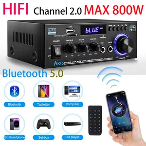 AK45 Mini Amplifier w/USB/SD/FM - 40W RMS Stereo Sound System - Picture 1 of 7