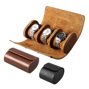 Watch Case Box Holder PU Leather Storage Organizer Jewelry Gift Box 1 2 3 Slot - Picture 1 of 8