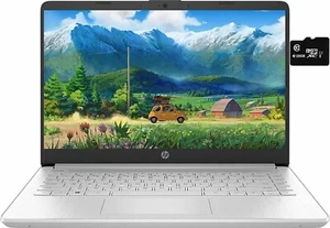 Newest HP 14" HD Laptop, AMD 2-Core Athlon Silver, 4GB RAM 192GB (64+128) Win11 - Picture 1 of 4