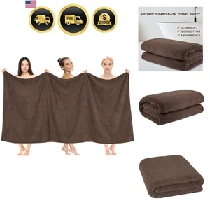 Cotton Oversized Bath Sheet 40x80 Large Absorbent Fast Dry Luxury Towel - Picture 1 of 10