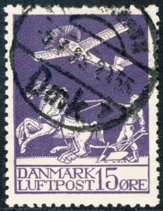 Poste de aire 15o usado muy fino DENMARK 1926 SC-C2! scv $110.00 *Estampillas de bahía* - Imagen 1 de 2
