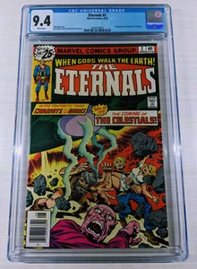 ETERNALS #2 CGC 9.4 (1976) WHITE-OFF WHITE  1ST APPEARANCE AJAK & THE CELESTIALS - Picture 1 of 2