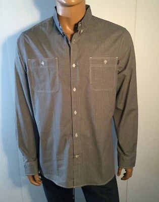 Camisa tejida HUF Gingham negra/blanca L/S talla XL Foto 1 de 4