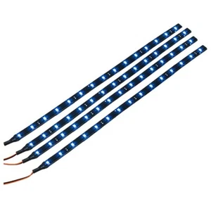 4X 15 Bar LED 30cm Car Auto Flexible Grill Light Lamp Strip Waterproof Blue - Picture 1 of 5