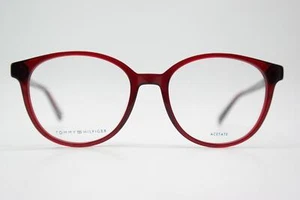 Tommy Hilfiger TH 1969 Wine Red Oval Eyeglasses Frame New - Picture 1 of 6