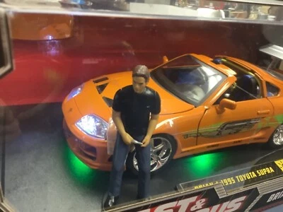 Brian’s TOYOTA SUPRA 1/18 w/ lights 2/ Brian figure jada  FAST AND FURIOUS  - Image 1 of 3