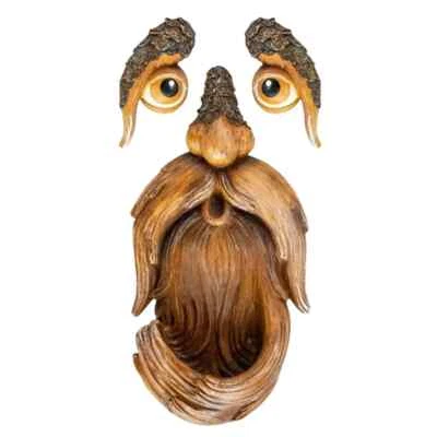 Alimentadores de pájaros únicos, arte de árbol de ancianos rostros de árboles patio exterior decoración de jardín. Foto 1 de 4