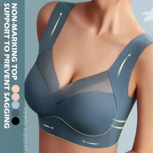 Reggiseno donna senza cuciture misura grande supporto superiore comodo senza anello acciaio intimo - Foto 1 di 41