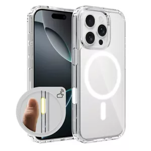 iPhone 16 Series Slim Clear Magnetic Case Camera Control Capture Button Cover - Picture 1 of 24