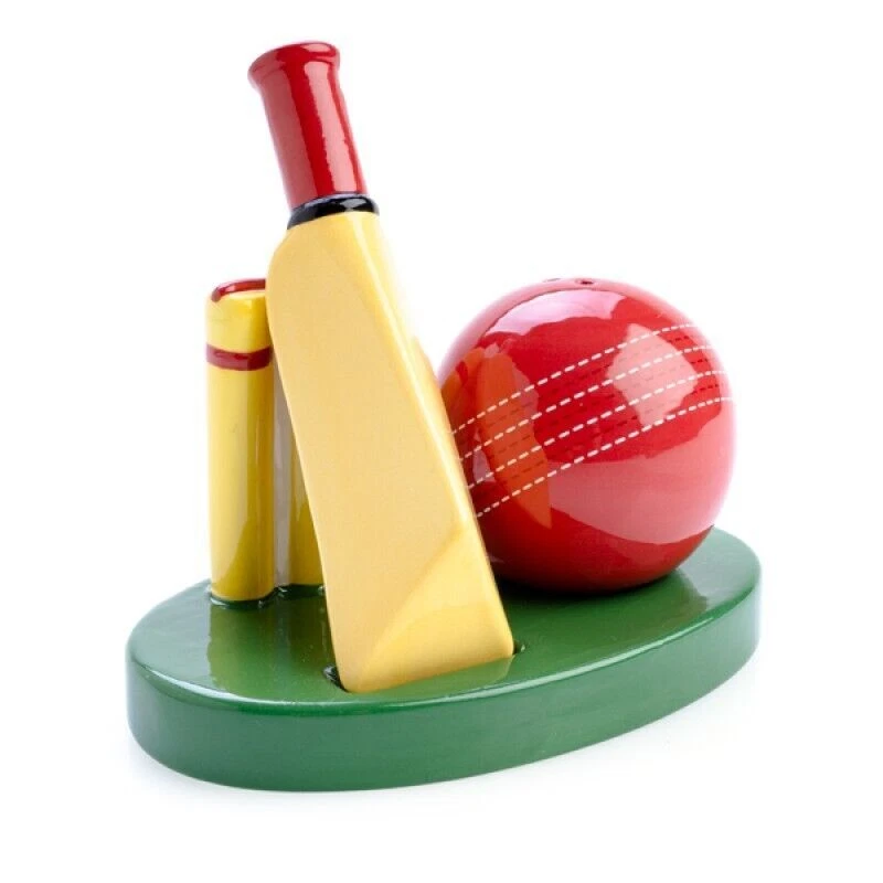 Cricket Salt & Pepper Shaker Set Kitchen Gadget Ball and Bat